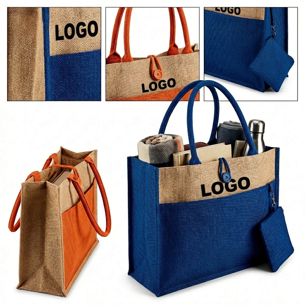 The Jute & Cotton Everyday Tote with Water-Resistant Lining